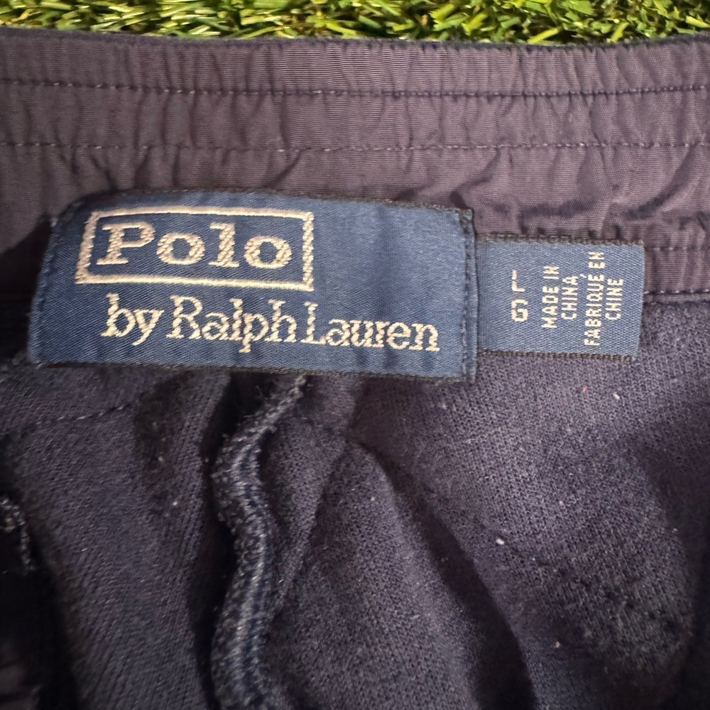 Polo by Ralph Lauren Navy Joggers with Green Accents - Picture 6 of 6